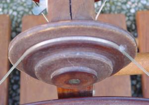 Spinnrad aus Neuseeland: Antriebswirtel